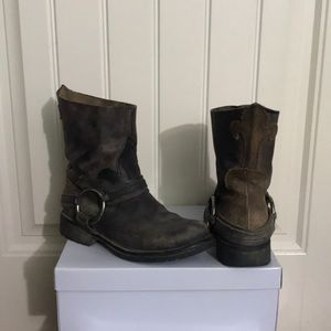 Steve Madden combat moto ranch style boots s6